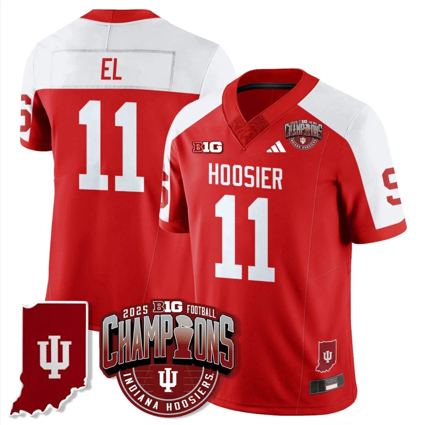 Randle El Jersey #11 Indiana Hoosiers Big 10 Champions Limited Stitched by My Store NCAA Football Jerseys