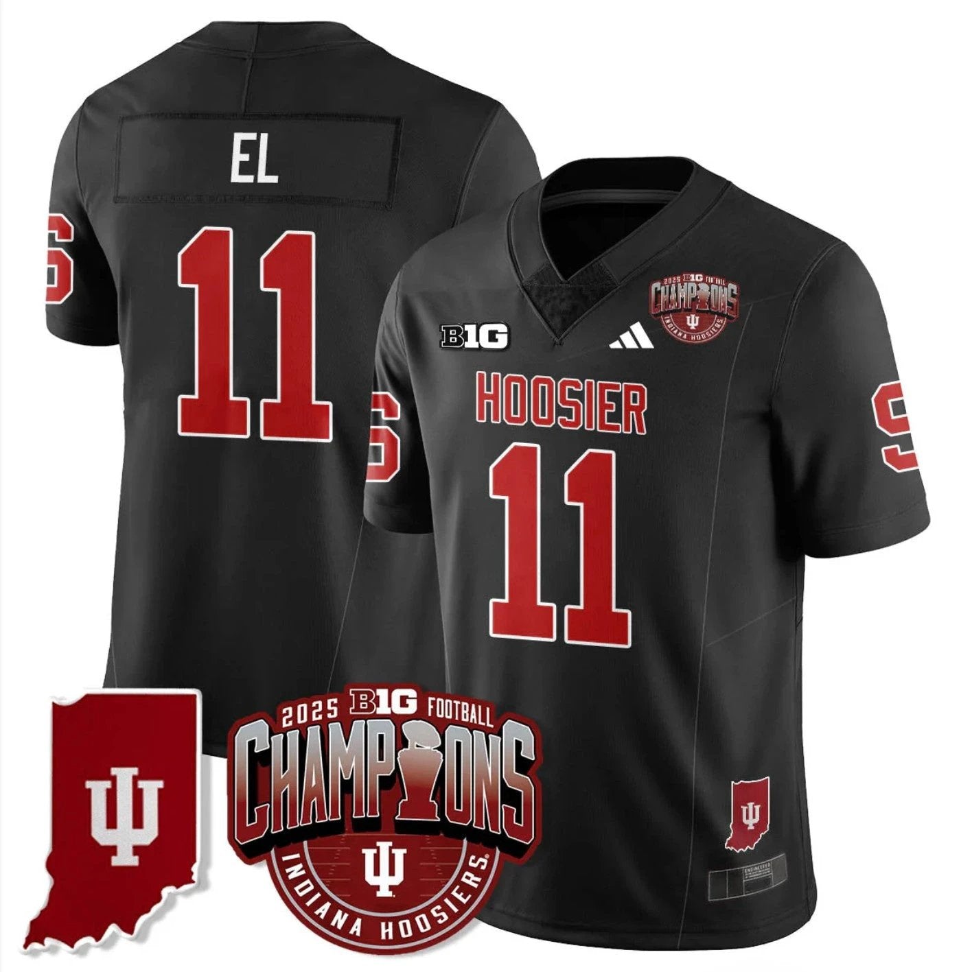Randle El Jersey #11 Indiana Hoosiers Big 10 Champions Limited Stitched by My Store NCAA Football Jerseys