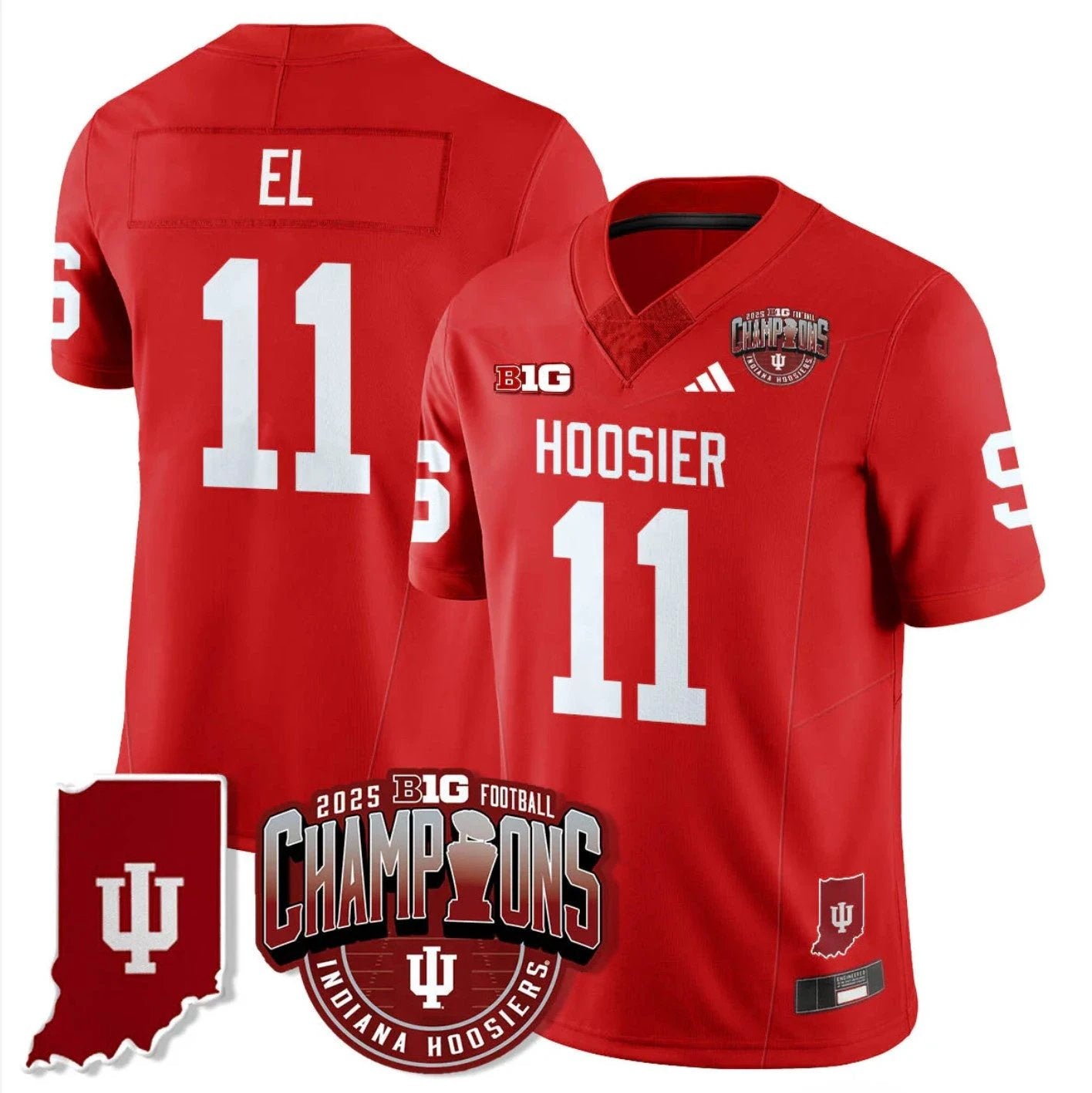 Randle El Jersey #11 Indiana Hoosiers Big 10 Champions Limited Stitched by My Store NCAA Football Jerseys
