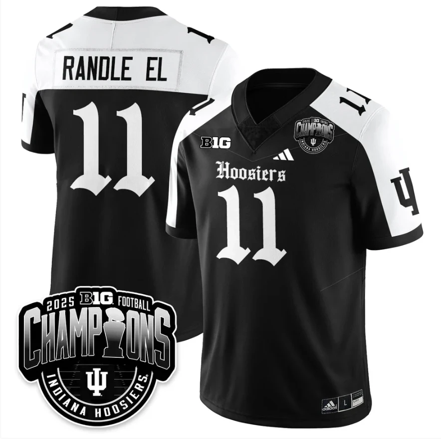 Randle El Jersey #11 Indiana Hoosiers Gothic Big 10 Champions Stitched by My Store NCAA Football Jerseys