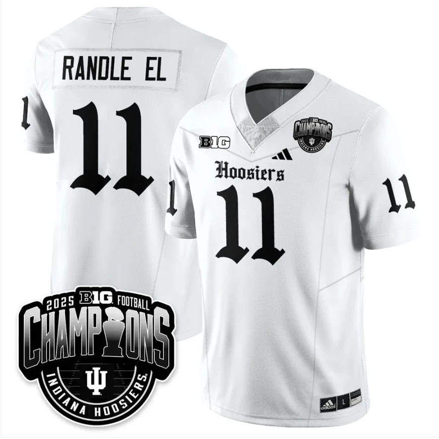 Randle El Jersey #11 Indiana Hoosiers Gothic Big 10 Champions Stitched by My Store NCAA Football Jerseys