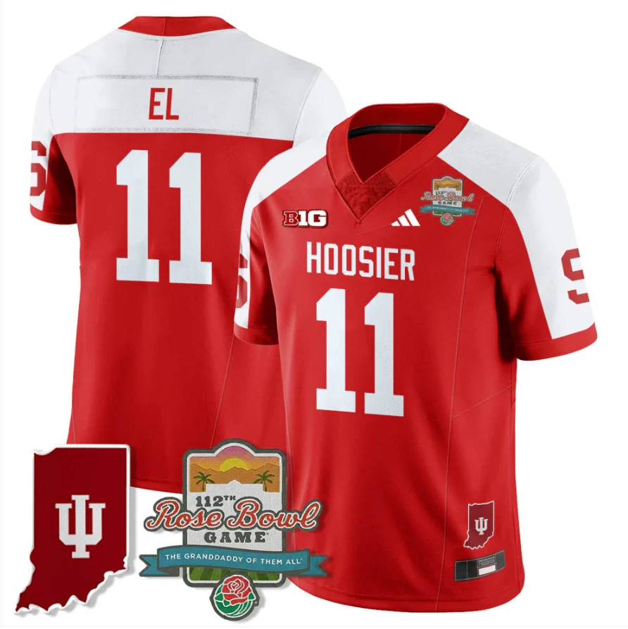 Randle El Jersey #11 Indiana Hoosiers Rose Bowl 112th Patch Stitched by My Store NCAA Football Jerseys