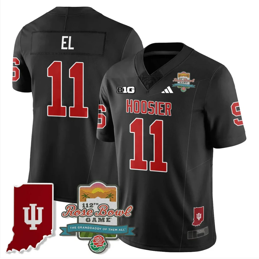 Randle El Jersey #11 Indiana Hoosiers Rose Bowl 112th Patch Stitched by My Store NCAA Football Jerseys