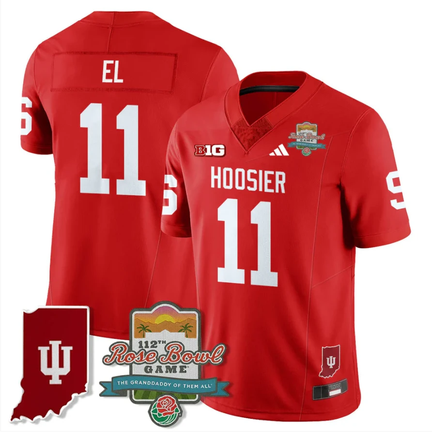 Randle El Jersey #11 Indiana Hoosiers Rose Bowl 112th Patch Stitched by My Store NCAA Football Jerseys