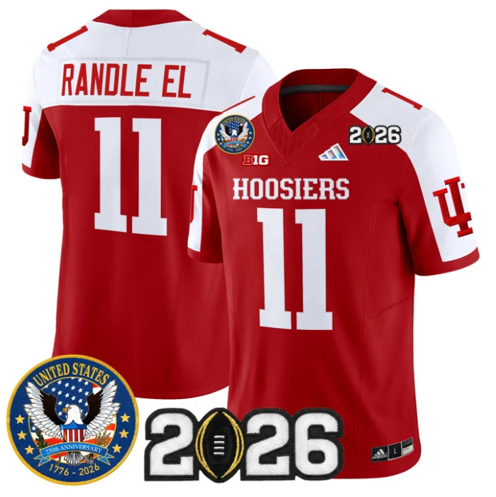 Randle El Jersey #11 Indiana Hoosiers United States 250th 2026 Stitched by My Store NCAA Football Jerseys