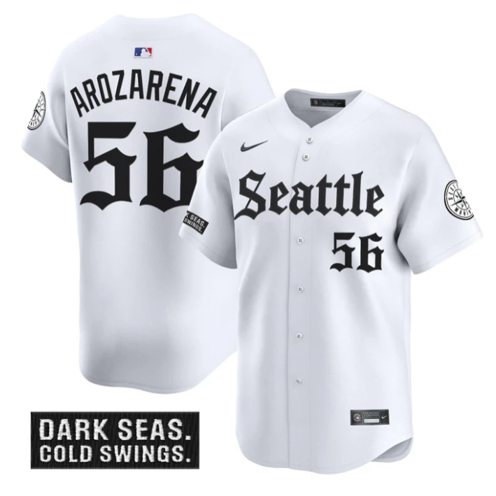 Randy Arozarena Jersey #56 Seattle Mariners Deep Sea Gothic Edition Limited Stitched White by My Store