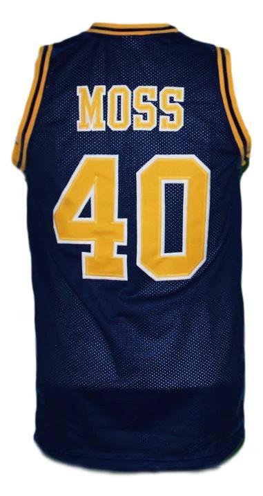 Randy Moss Jersey #40 Dupont High School Basketball Navy Blue by My store basketball