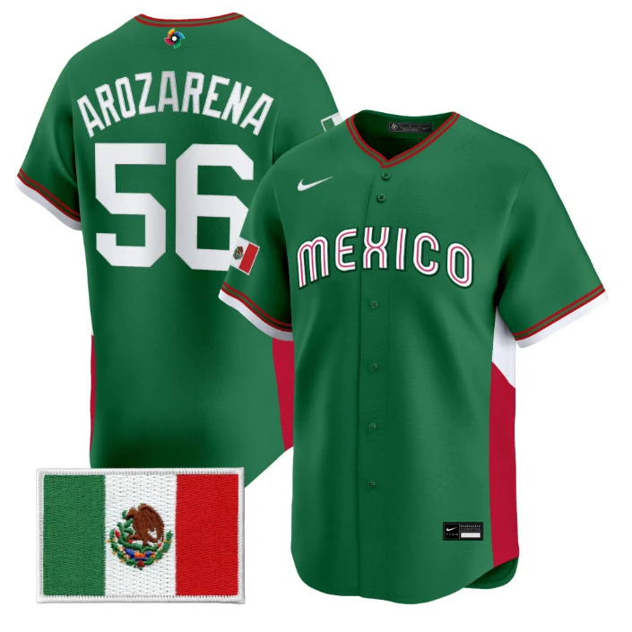 Randy Arozarena Jersey #56 Mexico World Baseball Classic 2026 Stitched by My Store