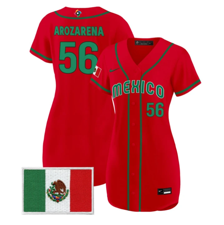 Randy Arozarena Jersey #56 Team Mexico 2026 World Baseball Dress Stitched by My Store