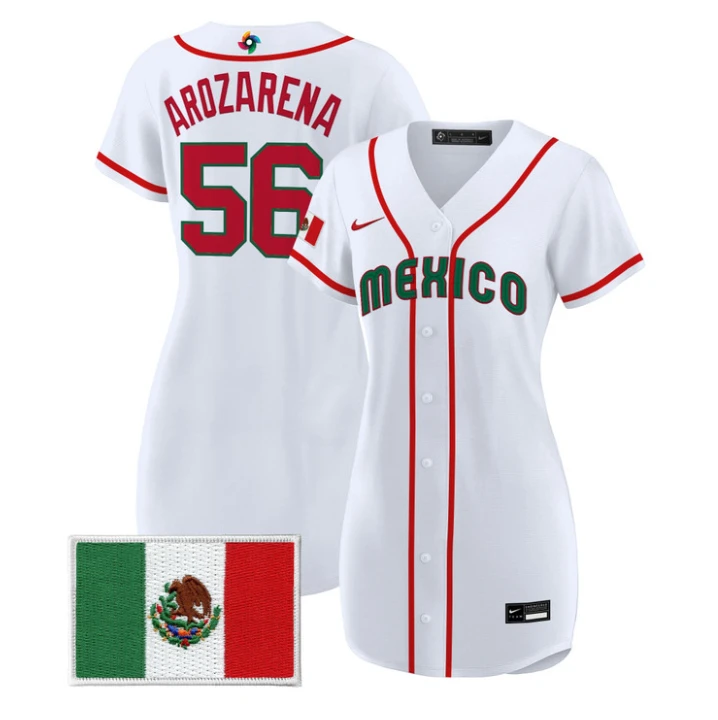 Randy Arozarena Jersey #56 Team Mexico 2026 World Baseball Dress Stitched by My Store