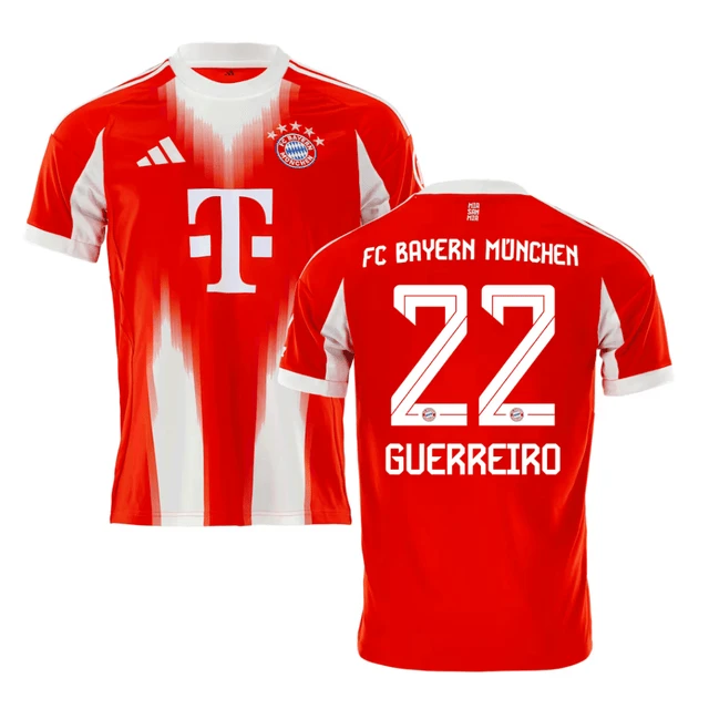 Raphael Guerreiro 22 Bayern Munich 2025-26 Home Jersey – Red by Soccer Jersey