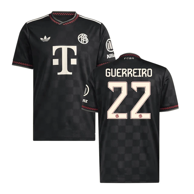 Raphael Guerreiro #22 Bayern Munich 2025-26 Third Men Jersey – Black by Soccer Jersey