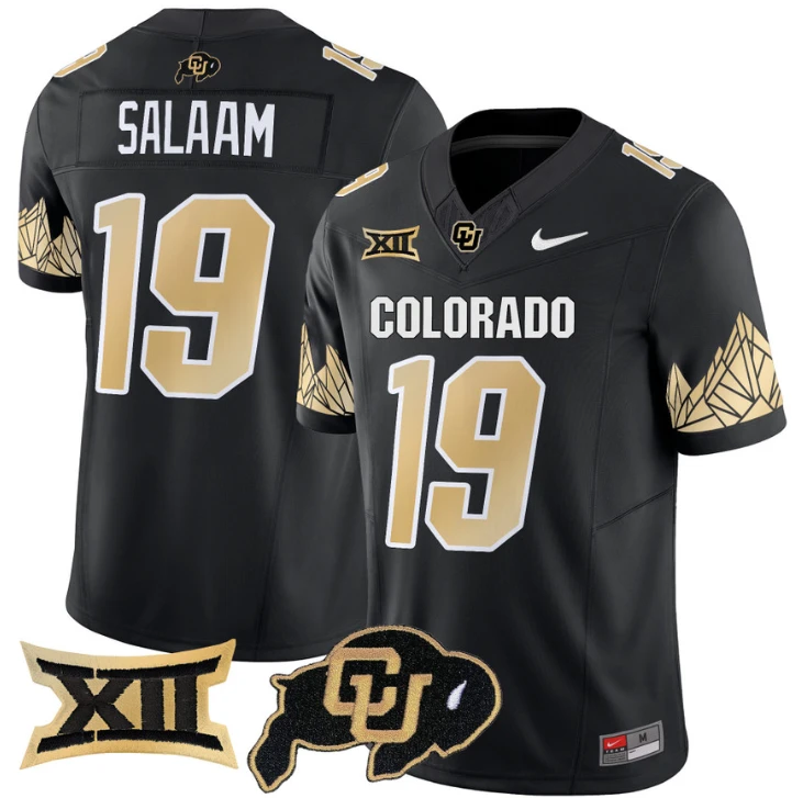 Rashaan Salaam Jersey #19 Colorado Buffaloes Vapor Limited Football Black by My Store