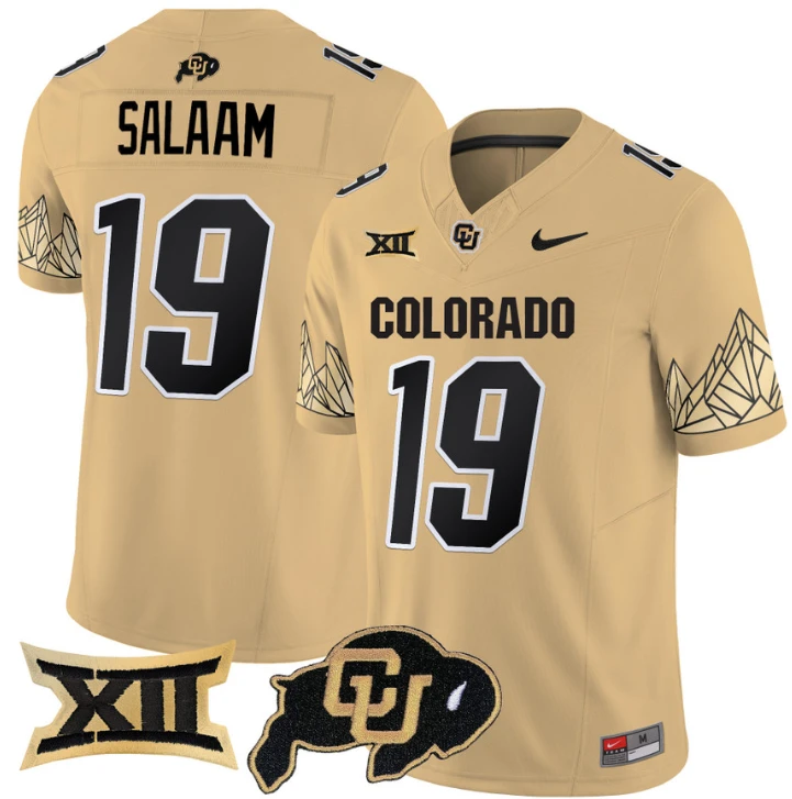 Rashaan Salaam Jersey #19 Colorado Buffaloes Vapor Limited Football Gold by My Store