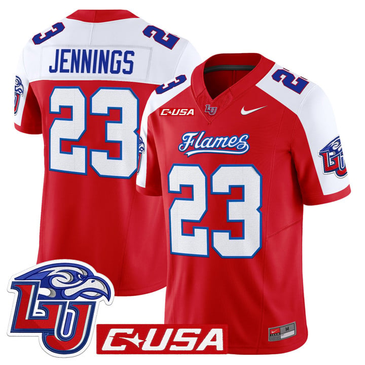Rashad Jennings Jersey #23 Liberty Flames 2025 Vapor Limited Stitched Red Alter by My Store NCAA Football Jerseys