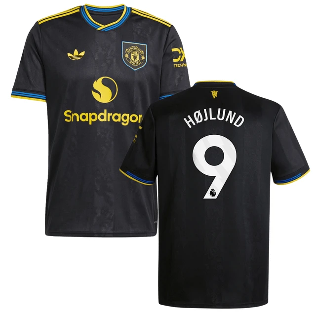 Rasmus-Hojlund-9-Manchester-United-2025-26-Third-Men-Jersey-Black by Soccer Jersey