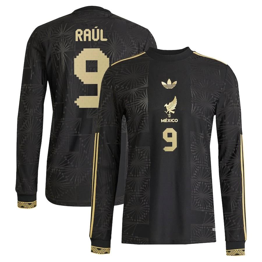 Raul Jimenez #9 Mexico National Team 2025 Third Long Sleeve Men Jersey – Black by Soccer Jersey