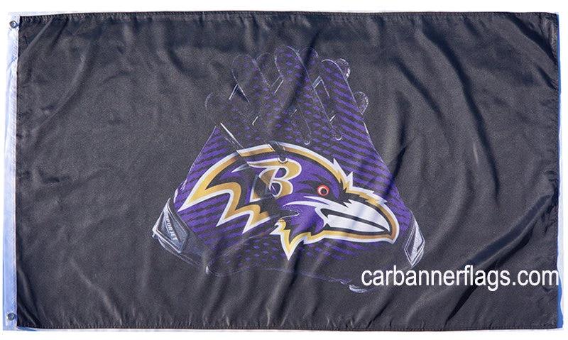 Baltimore Ravens Flag-3x5FT NFL Banner-100% polyester-gloves-champions-super bowl by flagsshop