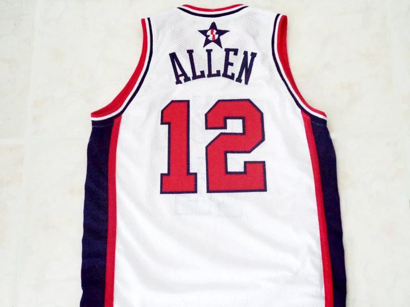 Ray Allen Jersey #12 Team USA Basketball Navy White by My store basketball