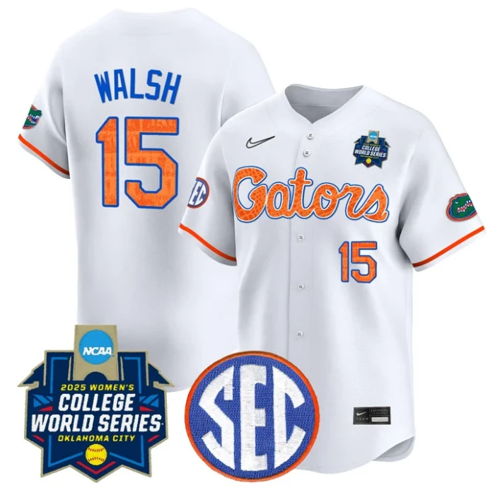 Reagan Walsh Jersey #15 Florida Gators Softball 2025 World Series Stitched White Limited by My Store
