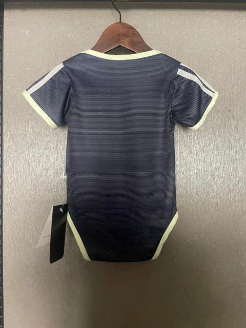 Real Madrid 2025-26 Away Tiny Fan Style Soccer Baby Bodysuit – Black by Soccer Jersey