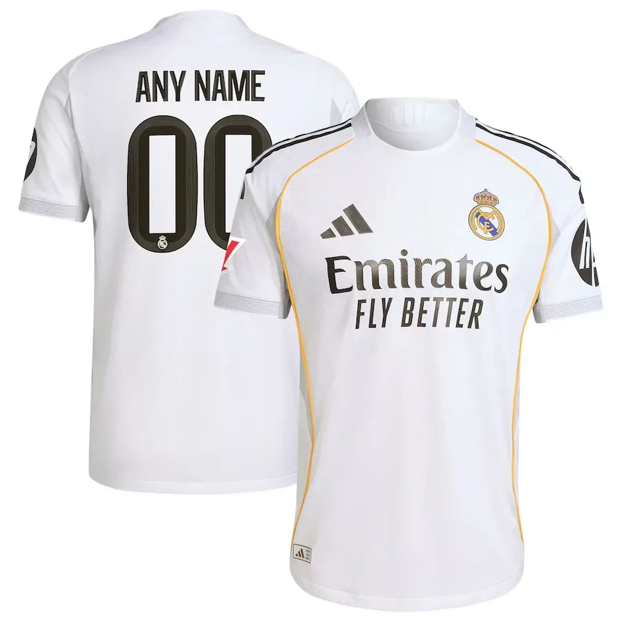 Real Madrid 2025-26 Customize Home Jersey – White by Soccer Jersey