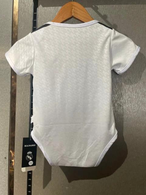 Real Madrid 2025-26 Future Champion Fan Gear Soccer Baby Bodysuit – White by Soccer Jersey