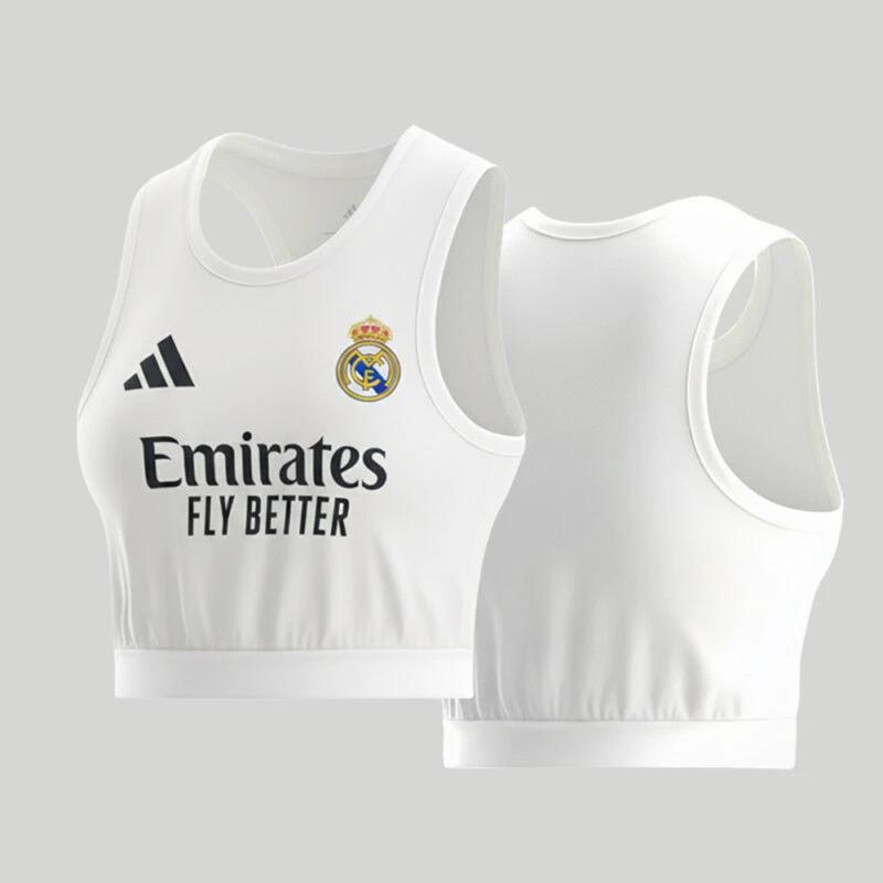 Real Madrid 2025-26 Home Crop Women’s Jersey Classic Fan Essential – White by Soccer Jersey