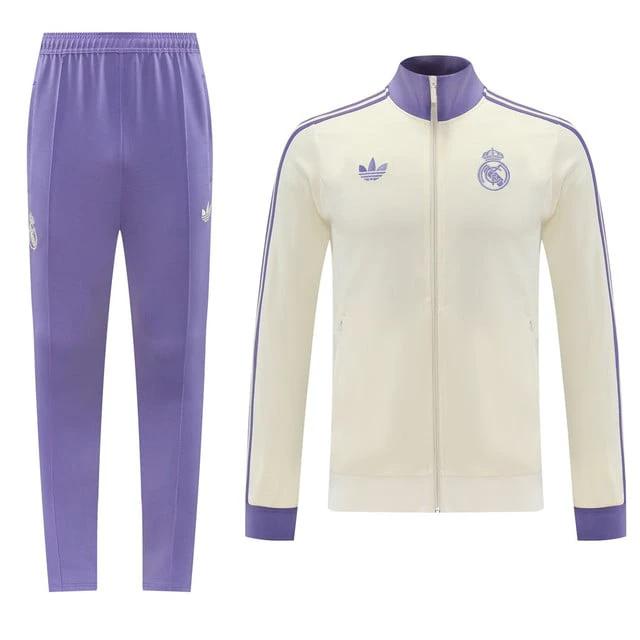 Real Madrid 2025-26 Soccer Training Set – Beige Lavender by Soccer Jersey