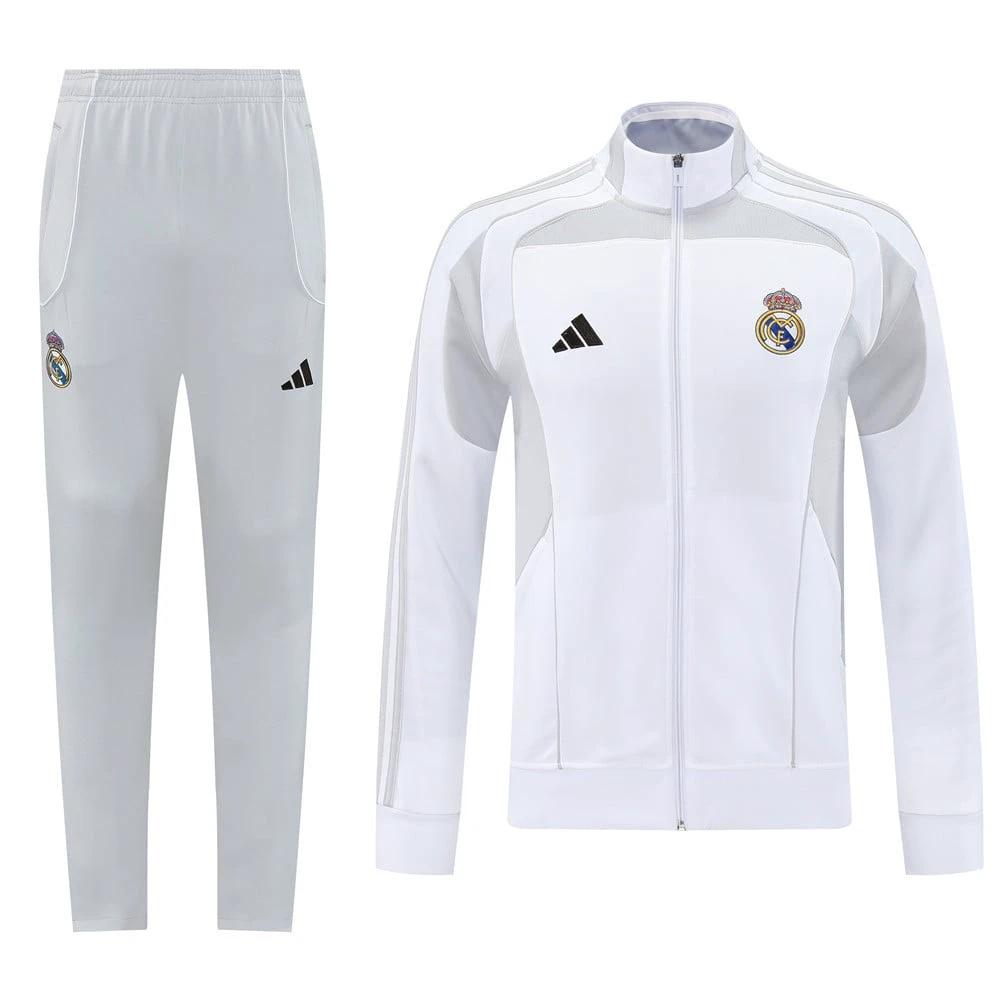 Real Madrid 2025-26 Soccer Training Set – White Light Grey by Soccer Jersey