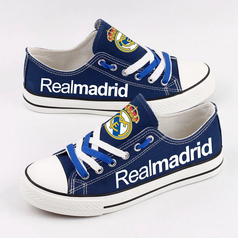 Real Madrid Low Top Canvas Sport Sneakers Shoes For Men Women Fans by Crocs