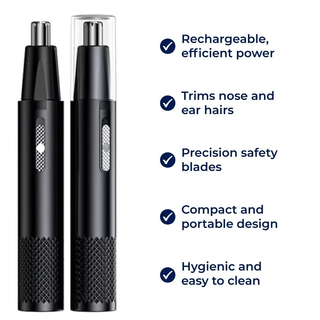 Rechargeable Nose Hair Trimmer – Cordless & Portable – Safe Blades – Trims Nose & Ear Hair – Easy to Clean – For Men & Women Bowlift by Bowlift