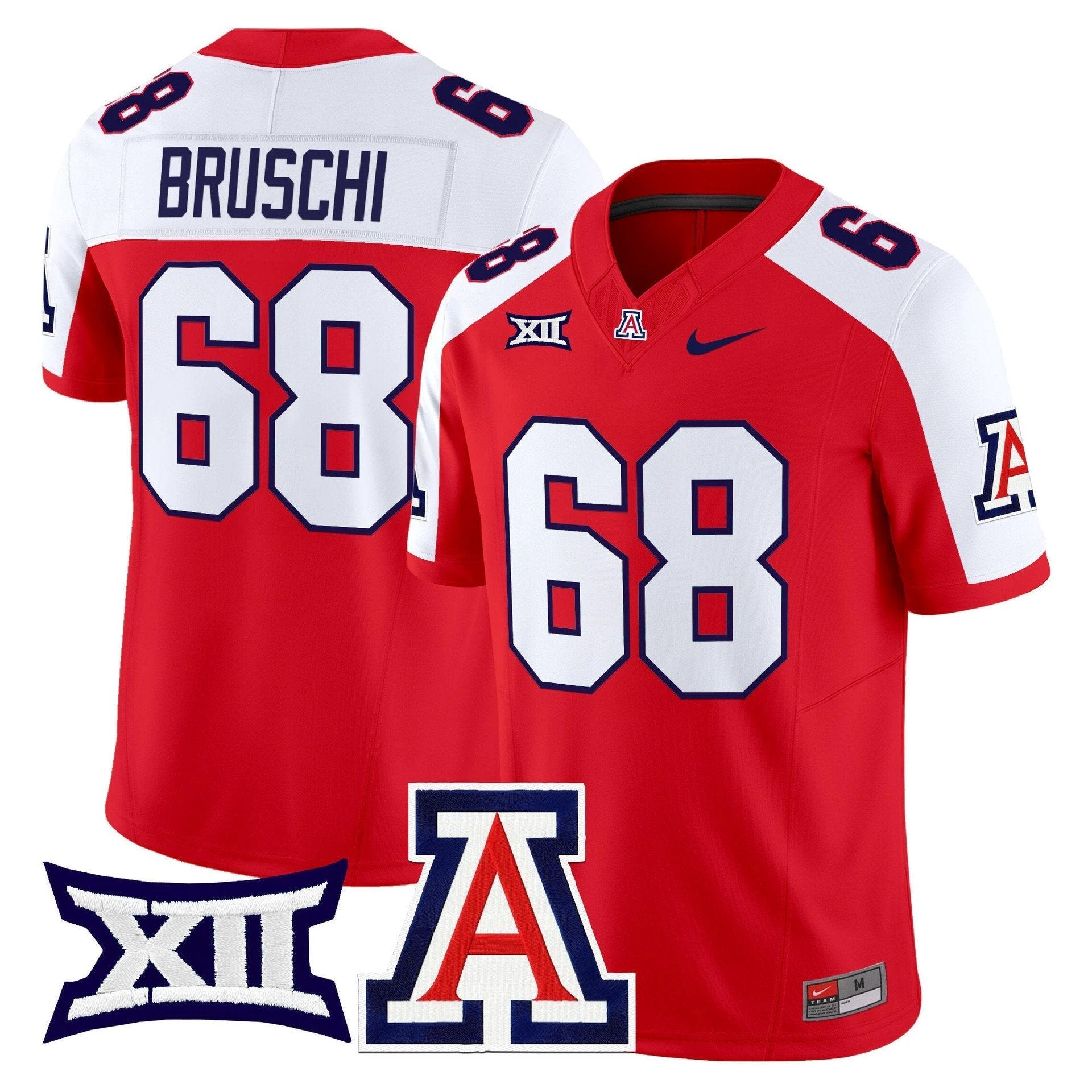 Tedy Bruschi Jersey #68 Arizona Wildcats 2025 Limited Stitched Red Alternate by My Store