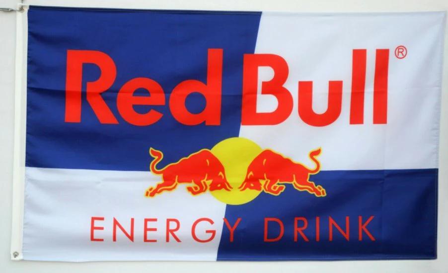 RedBull Energy Drink Flag 3X5 Ft Polyester Banner USA 90x150cm Red Bull by flagsjustdoit