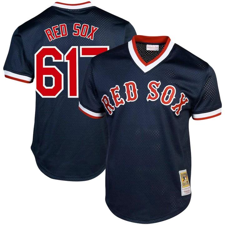 Red Sox Jersey #617 Boston Red Sox Throwback Cooperstown Stitched Navy by Baseball Jerseys 7