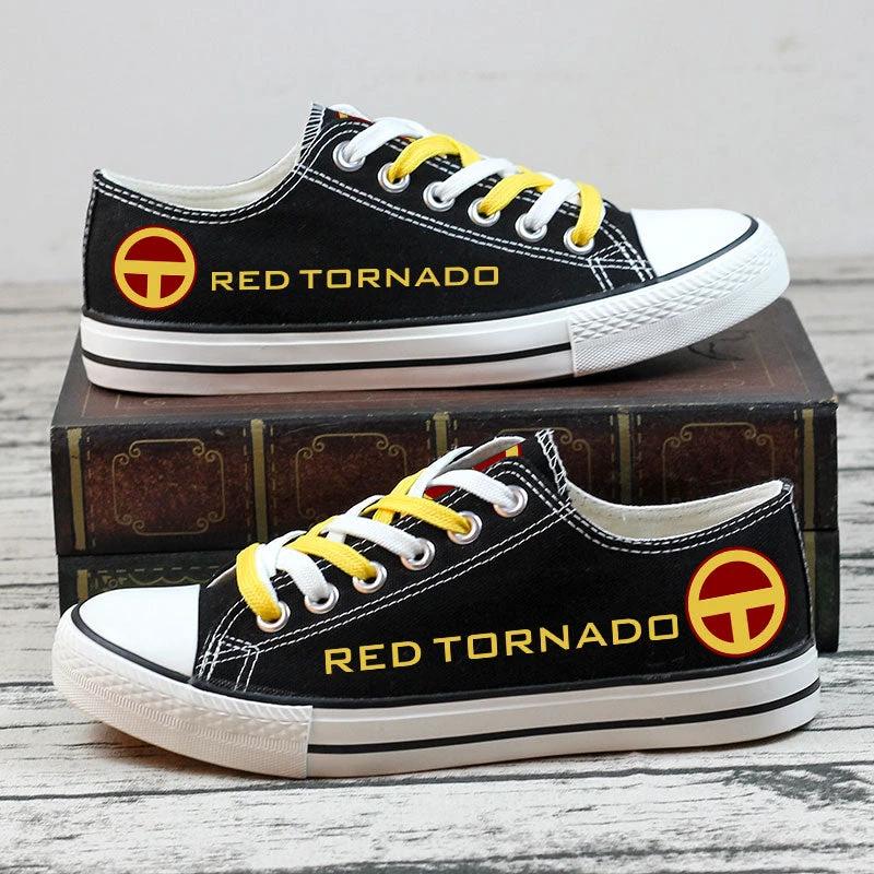 Red Tornado Low Top Canvas Sport Sneakers Shoes For Men Women Fans by Crocs