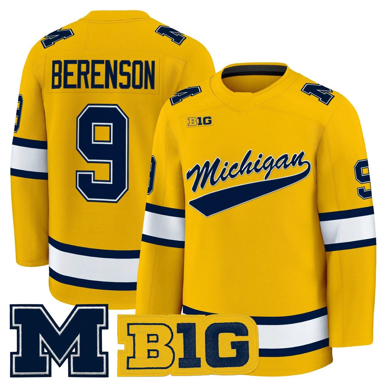 Red Berenson Jersey #9 Michigan Wolverines 2025-26 Premium All Stitched by Hockey David