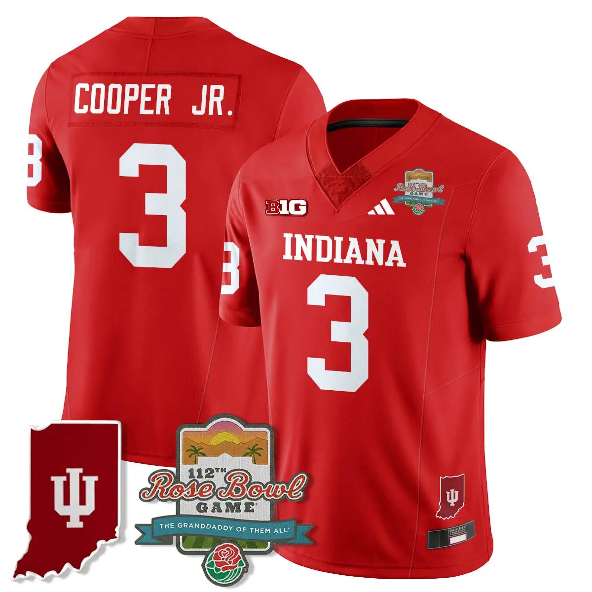 IND Vapor Limited Football Jersey - Rose Bowl 112th by Indiana Hoosiers