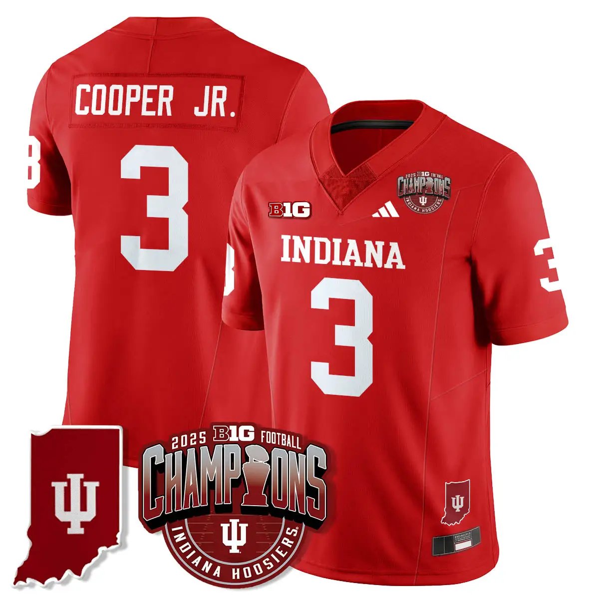 IND Vapor Limited Football Jersey - Big 10 Champions by Indiana Hoosiers