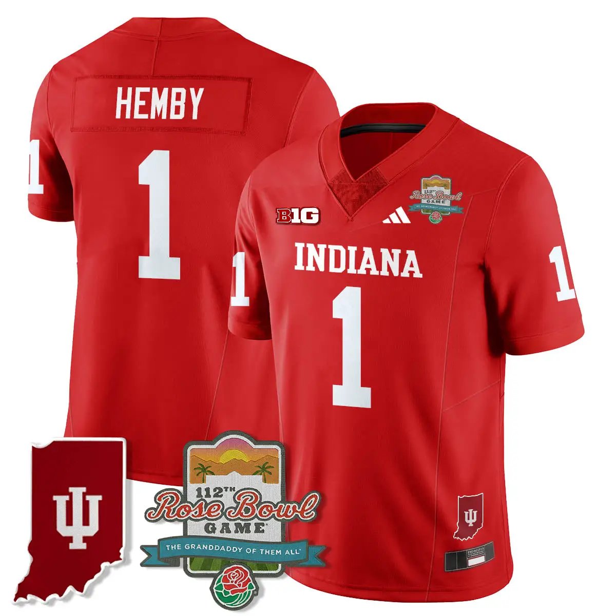 IND Vapor Limited Football Jersey - Rose Bowl 112th by Indiana Hoosiers