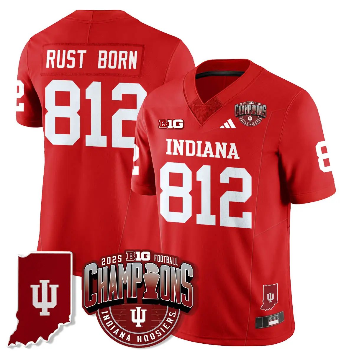 IND Vapor Limited Football Jersey - Big 10 Champions by Indiana Hoosiers