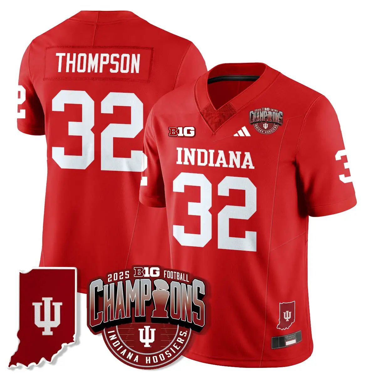 IND Vapor Limited Football Jersey - Big 10 Champions by Indiana Hoosiers