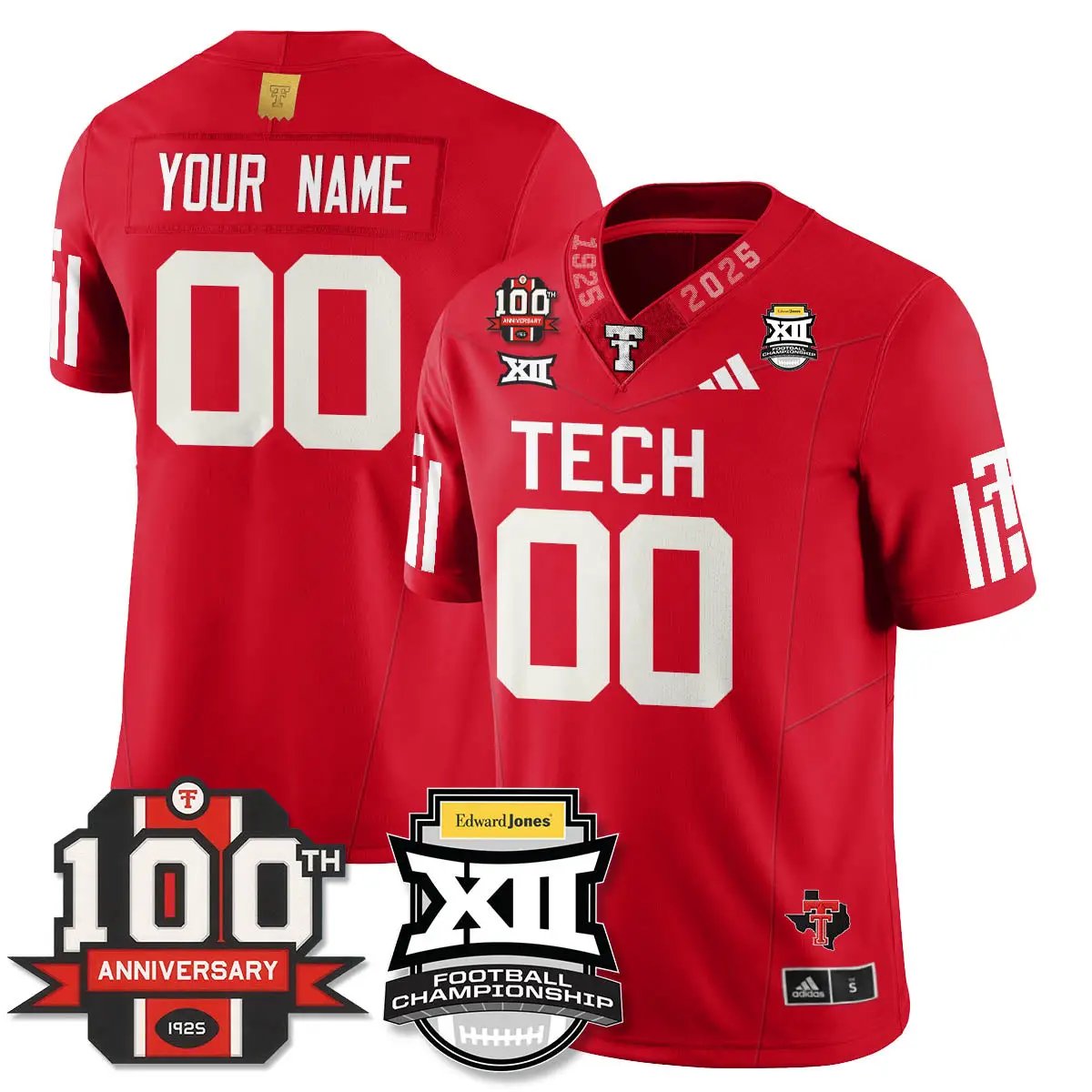 Custom TTU Vapor Limited Jersey - Edward Jones Champions by Texas Tech Red Raiders