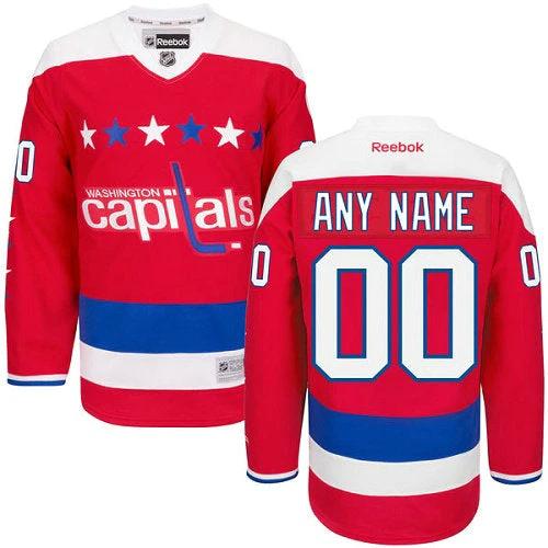 Reebok NHL Red Third Jersey Customized Washington Capitals by Hockey David