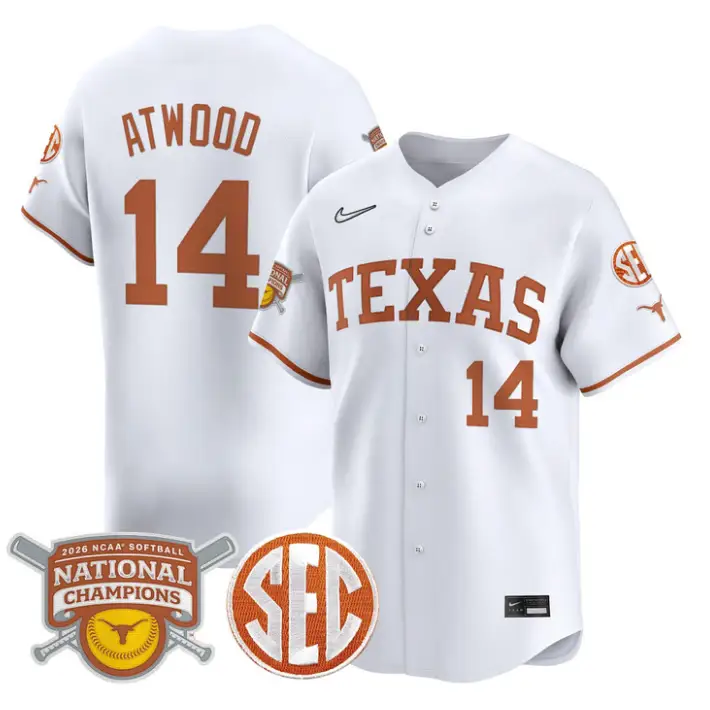 Reese Atwood Jersey #14 Texas Longhorns 2026 Champions Stitched by My Store