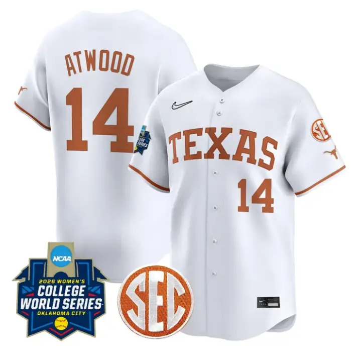 Reese Atwood Jersey #14 Texas Softball 2026 World Series Stitched by My Store