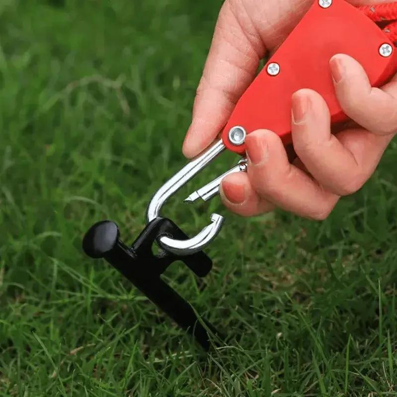 Reflective Outdoor Rope Set – With Carabiner, Hooks & Tensioner for Tent & Camping (4 Pieces) by BowLift