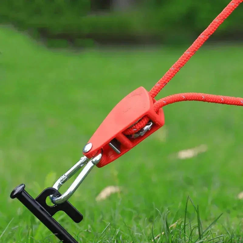 Reflective Outdoor Rope Set – With Carabiner, Hooks & Tensioner for Tent & Camping (4 Pieces) by BowLift