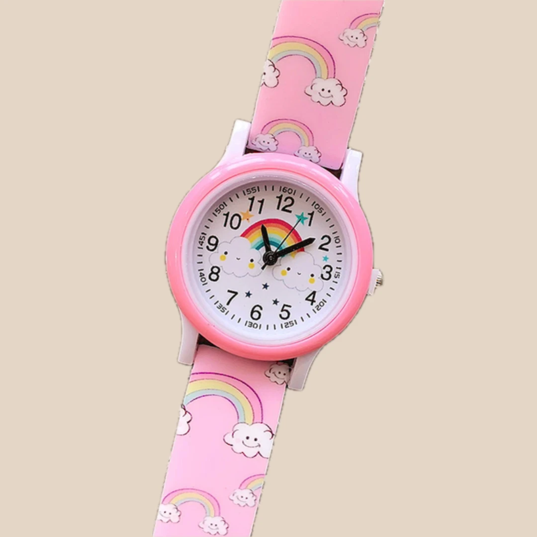 RainbowTime | Rainbow Children's Watch with Silicone Band – Learn to Tell Time in Colorful Design for Kids by BowLift