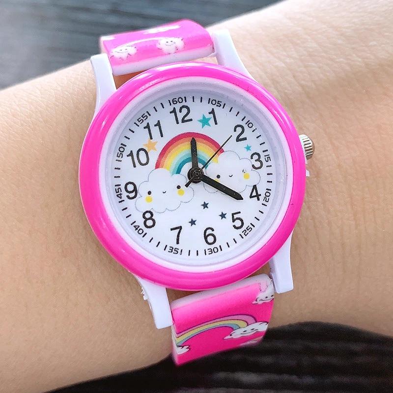 RainbowTime | Rainbow Children's Watch with Silicone Band – Learn to Tell Time in Colorful Design for Kids by BowLift